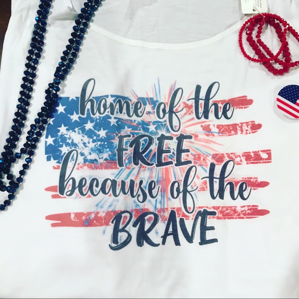 Patriotic Slouch Tank (loose fit)